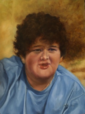 Satchell in a Blue Shirt
oil on panel
16” x 12”